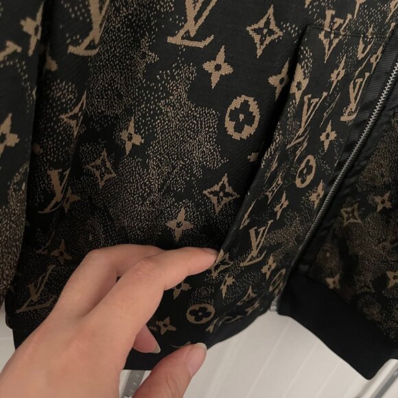 Louis Vuitton Black and Gold Monogram Bomber Jacket - Picture 4 of 9
